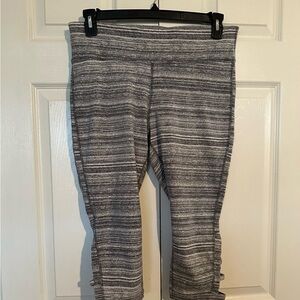 Gray Striped Leggings